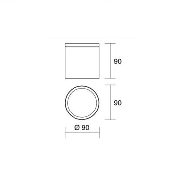 Plafone Cylin bianco ISYLUCE mm 90 diam. x 90 GU10 IP54 Isyluce Lampade da esterno